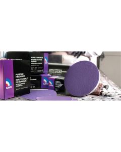 USC ABRASIVES Purple Premium 991412 Sanding Disc, 6 in Dia, P240 Grit, Film Backing, Wet/Dry, Hook and Loop Attachment