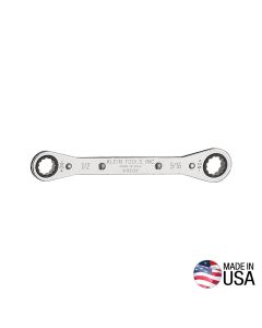 KLE68202 image(1) - Klein Tools Ratcheting Box Wrench 1/2 x 9/16-Inch
