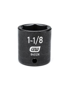 GearWrench 1/2 Inch Drive 6 Point Standard Impact SAE Socket 1-1/8 Inch