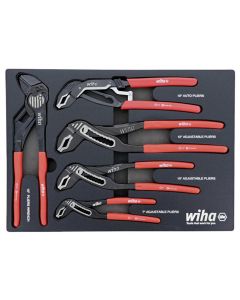 Wiha Tools Set Includes - Adjustable Pliers 7.0&rdquo; | Adjustable Pliers 10.0&rdquo; | Adjustable Pliers 12.0&rdquo; | Auto Grip 10.0&rdquo; | Pliers Wrench 10.25&rdquo;