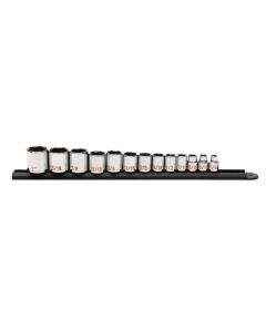 KDT80553H image(1) - GEARWRENCH 13 Piece 3/8" Drive 6 Point SAE Hi-Viz Socket Set