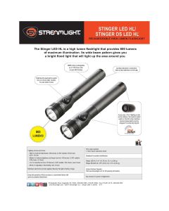 STL95186 image(1) - Streamlight Stinger LED HL 800 Lumen Rechargeable Flashlights - 120V AC/12V DC PiggyBack Smart Charge - Assorted Colors - 12 Pack
