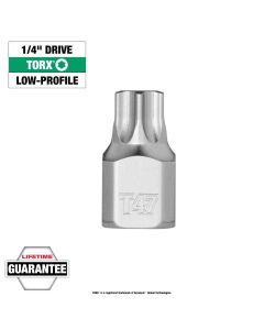 MLW45-34-1113 image(0) - Milwaukee Tool 1/4 Inch Drive T47 Low-Profile TORX Bit Socket