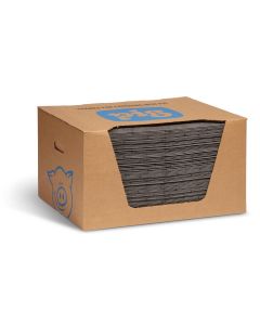 NPG25300 image(0) - New Pig Medium-Weight Absorbent Mat Pads in Dispenser Box - 15 x 20  Inch - 100 Pads