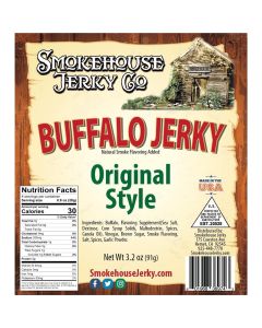 THS369743 image(0) - Tender Heifer Snack Co. Buffalo Original Style Exotic Jerky - 3.2 Ounce
