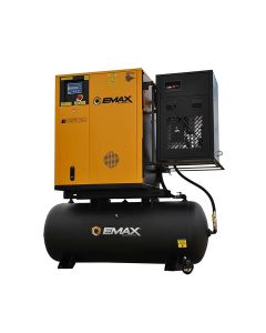 EMXERVK100003 image(1) - Emax Compressor Complete Rotary VFD Package 10hp 3PH 120 Gal Tank w/58CFM Air Dryer