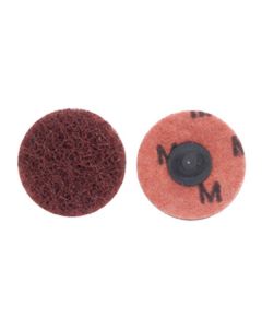 NOR64065 image(0) - Norton Merit 64065 Non-Woven Quick Change Buffing Disc, 3 in Dia, 100 Grit, Maroon