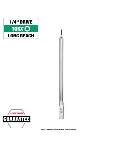 MLW45-34-1061 image(2) - Milwaukee Tool 1/4 Inch Drive T8 Long TORX Bit Socket