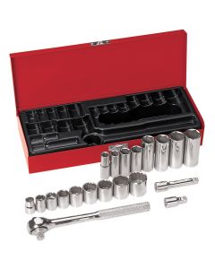 KLE65508 image(2) - Klein Tools 3/8-Inch Drive Socket Wrench Set, 20-Piece