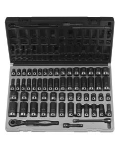 Grey Pneumatic 3/8" Drive 59 Piece Fractional & Metric Duo-Socket Set - 6 Point