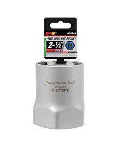 WLMW83243 image(0) - Wilmar Corp. / Performance Tool 1/2 Drive Lock Nut Socket 2-1/2"