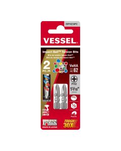Vessel Tools Impact Ball Torsion Bits PH2X30 2PC (Carded)