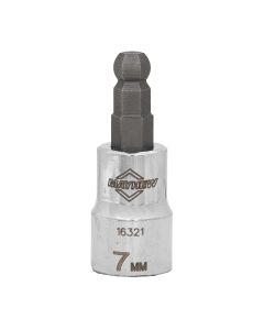 Mayhew Mayhew 7 MM Metric Ball Hex Short Insert Socket Bit, 3/8-Inch Drive