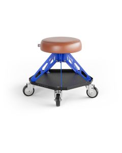 Vyper Industrial 400 lb Capacity Robust Steel Pro Shop Chair - Brown/Blue