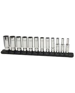 ATD Tools 12 Pc. 1/4" Drive Metric Deep Spline Socket Set