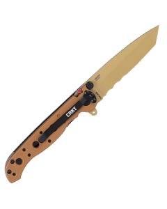 CRKM16-10DZ image(2) - CRKT (Columbia River Knife) M16-10DZ D2 Titanium Nitride Veff Serrations  Blade Folding Knife with Liner Lock Glass-Reinforced Nylon Handle - Desert Tan