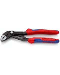 KNP87-02180-SBA image(0) - KNIPEX 7 1/4" Cobra Degrees High-Tech Water Pump Pliers with Multi-Component Grips