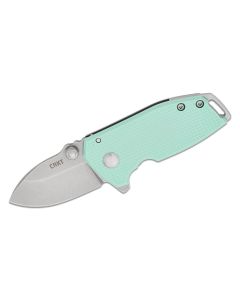 CRK2485B image(0) - CRKT (Columbia River Knife) Squid Compact D2 Stonewash Plain Blade Assisted Folding Knife with Frame Lock G10 Handle - Aqua