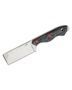CRK4037 image(0) - CRKT (Columbia River Knife) Razel D2 Satin Plain Blade Fixed Blade Knife with Sheath Micarta Handle - Silver