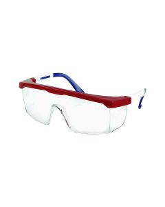 SRWS76701 image(0) - Sellstrom Sellstrom - Safety Glasses - Sebring Series - Clear Lens - Red/White/Blue Frame - Hard Coated