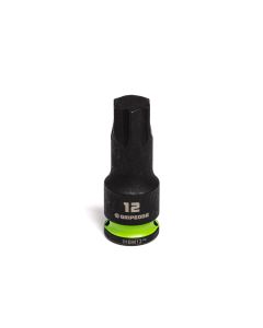 GETIHBM12 image(0) - Grip Edge Tools 12mm 3/8" Dr short Impact RPT Hex bit socket