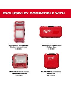 MLW48-32-9933 image(4) - Milwaukee Tool Small & Medium Case Rows for Impact Driver Accessories 5PK
