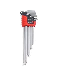 WIH66996 image(0) - WIHA Tools 9 Piece ErgoStar Ball End Hex L-Key Set - Metric