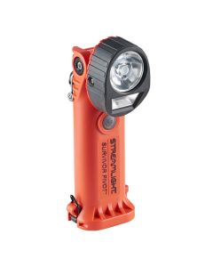Streamlight Survivor Pivot USB Magnet - Includes 22" (55.88 Cm) USB Cord and Battery Carrier - Orange