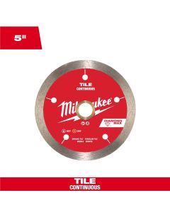 MLW49-93-9205 image(0) - Milwaukee Tool 5 inch DIAMOND MAX Continuous Tile Diamond Blade