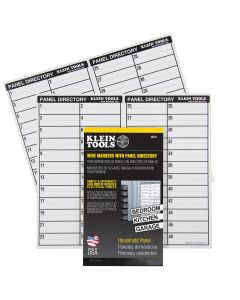 Klein Tools Wire Marker Book, Black Letters, Numbers, and Symbols