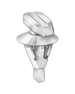 AVC19749 image(0) - AUVECO 19749 Double Head Type 3 Weatherstrip Retainer, (5 x 15 mm Dia Bottom) Head, Nylon, White