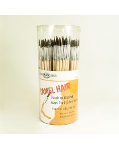 MAB1930 image(0) - Mack Brushes 1930 Camel Hair Open Stock Watercolor Touch-Up Brush Set, #1, #2, #3, #4, #5, #6 Brush, Wood Handle