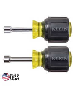KLE610M image(1) - Klein Tools Nut Driver Set, Magnetic Stubby Nut Drivers, 1-1/2-Inch Shaft, 2-Piece