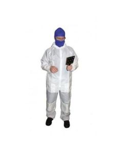 CSR2555 image(0) - Coster G.L. Ent. 2555 4 Pockets Anti-Static Painter's Protection Pant, Large, White/Blue, Nylon