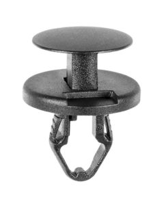 AUVECO 20826 Push-Type with Closed End Fender Apron Retainer, 19 mm Dia Head x 14 mm L Stem, Nylon, Black