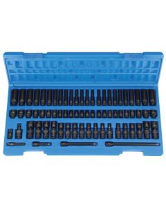 GRE9772 image(1) - Grey Pneumatic 1/4" Surface Drive 72 Piece Complete Set