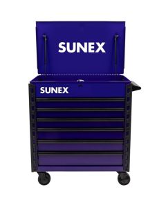 SUN8056FDPUR image(1) - SUNEX TOOLS 34-inch 6 DRAWER PREMIUM SERVICE CART &hyphen; PURPLE