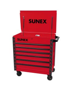 SUN8057XTR image(0) - SUNEX Premium Full Drawer Service Cart - Red