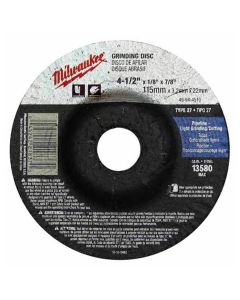MLW49-94-5020 image(1) - Milwaukee Tool 5" x 1/4" x 7/8" Grinding Wheel (Type 27)