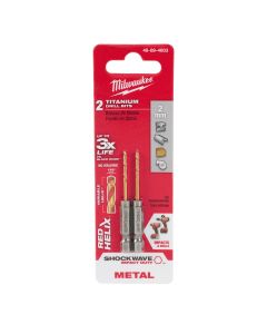 MLW48-89-4803 image(1) - Milwaukee Tool METRIC SHOCKWAVE TITANIUM RED HELIX 2MM