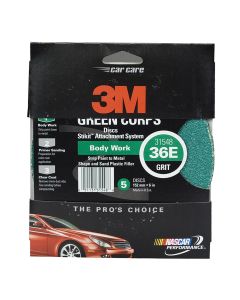 MMM31548 image(1) - 3M PRODUCTION DISCS-GREEN CORPS 6" 36E 5/PK 10PKS/CS