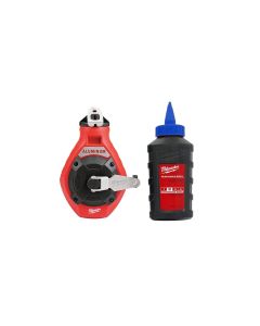 MLW48-22-3992 image(1) - Milwaukee Tool 100 Ft. Aluminum Precision Line Chalk Reel Kit with Blue Chalk