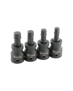 TIT44101 image(1) - TITAN 4-PC 3/4" DR SAE HEX IMPACT BI