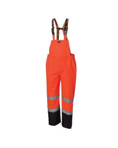SRWV1200451U-3XL image(0) - Pioneer Pioneer - 300D Ripstop Waterproof Safety Bib Pant - Hi-Vis Orange - Size 3XL