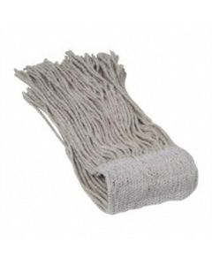 Msc Industrial Supply 5" White Head Band, Large Cotton Cut End Mop Head