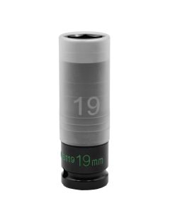 VIM Tools 19MM THIN WALL IMPACT LUG NUT SOCKET - 1/2'' DR.