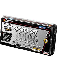 Wilmar Corp. / Performance Tool 22 Piece Metric 1/4" Drive Socket Set