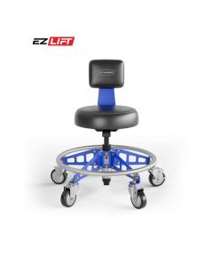 Vyper Industrial 400 lb Capacity Robust Steel Max Ez-Lift Shop Chair - Black/Blue