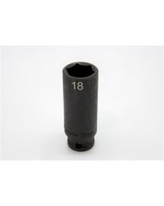 VIM Tools 18 mm X 3/8 Inch Drive CR-MO Impact Socket - Deep