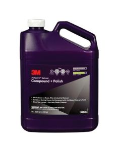 MMM30345 image(0) - 3M Perfect-It 30345 Gelcoat Compound + Polish, 1 gal Bottle, White, Liquid